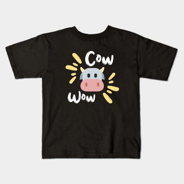 Cow Wow! Kids T-Shirt by NICHE&NICHE